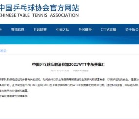 中国乒乓球队调整备战安排 退出WTT中东赛事汇
